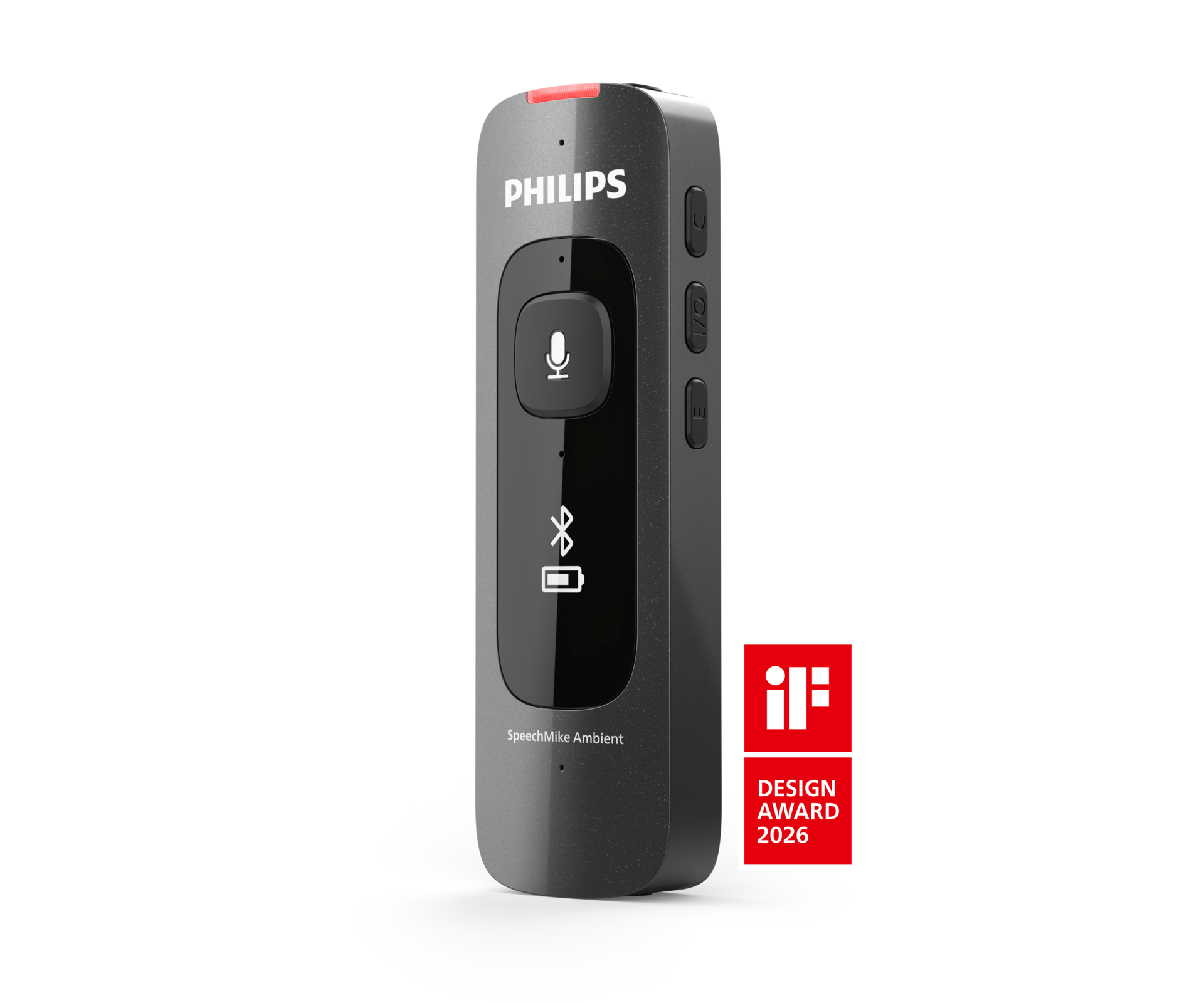 Philips SpeechMike Ambient Wearable AI Assistant with IF Award product design badge
