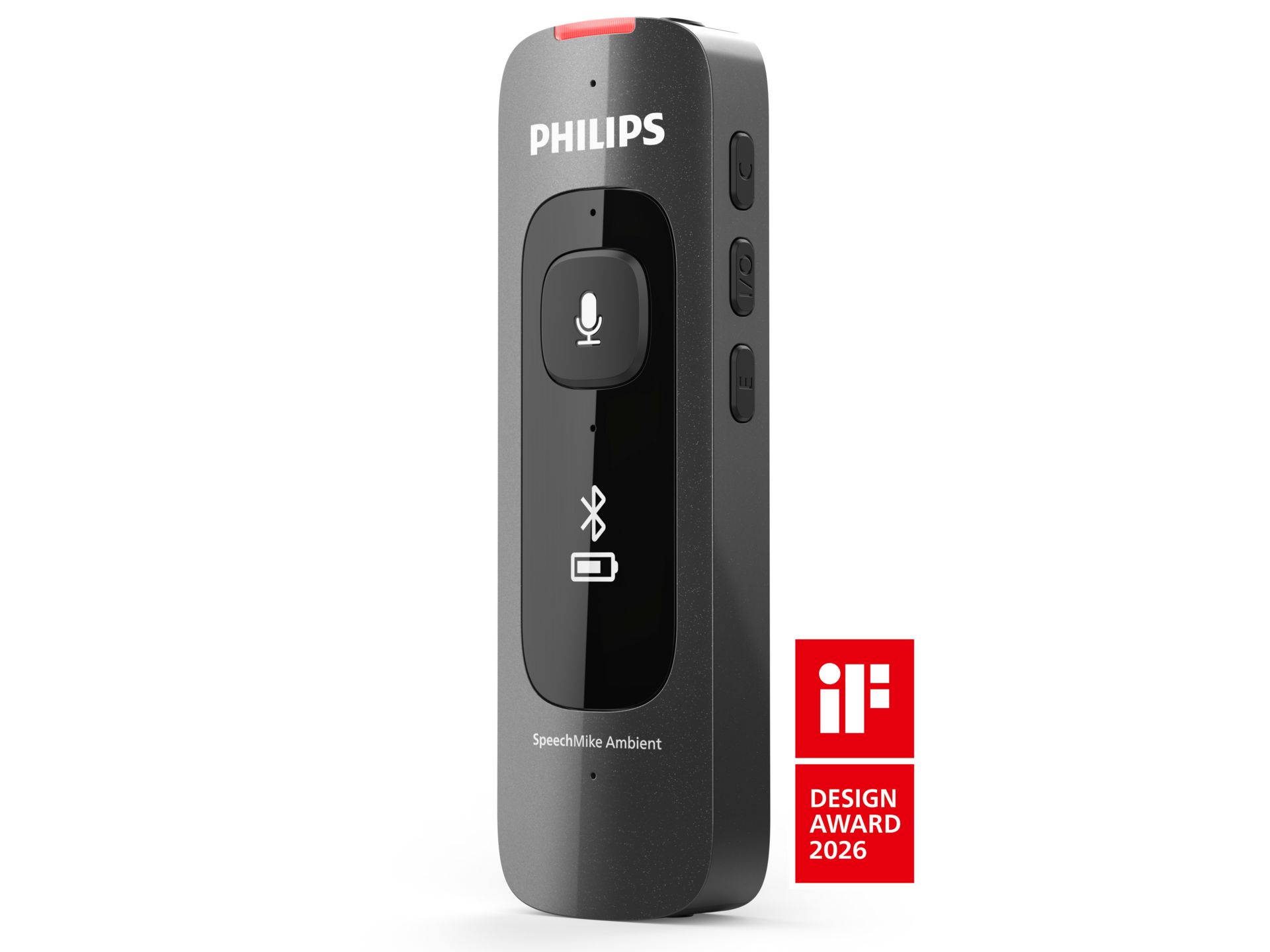 Philips SpeechMike Ambient Wearable AI Assistant with IF Award product design badge