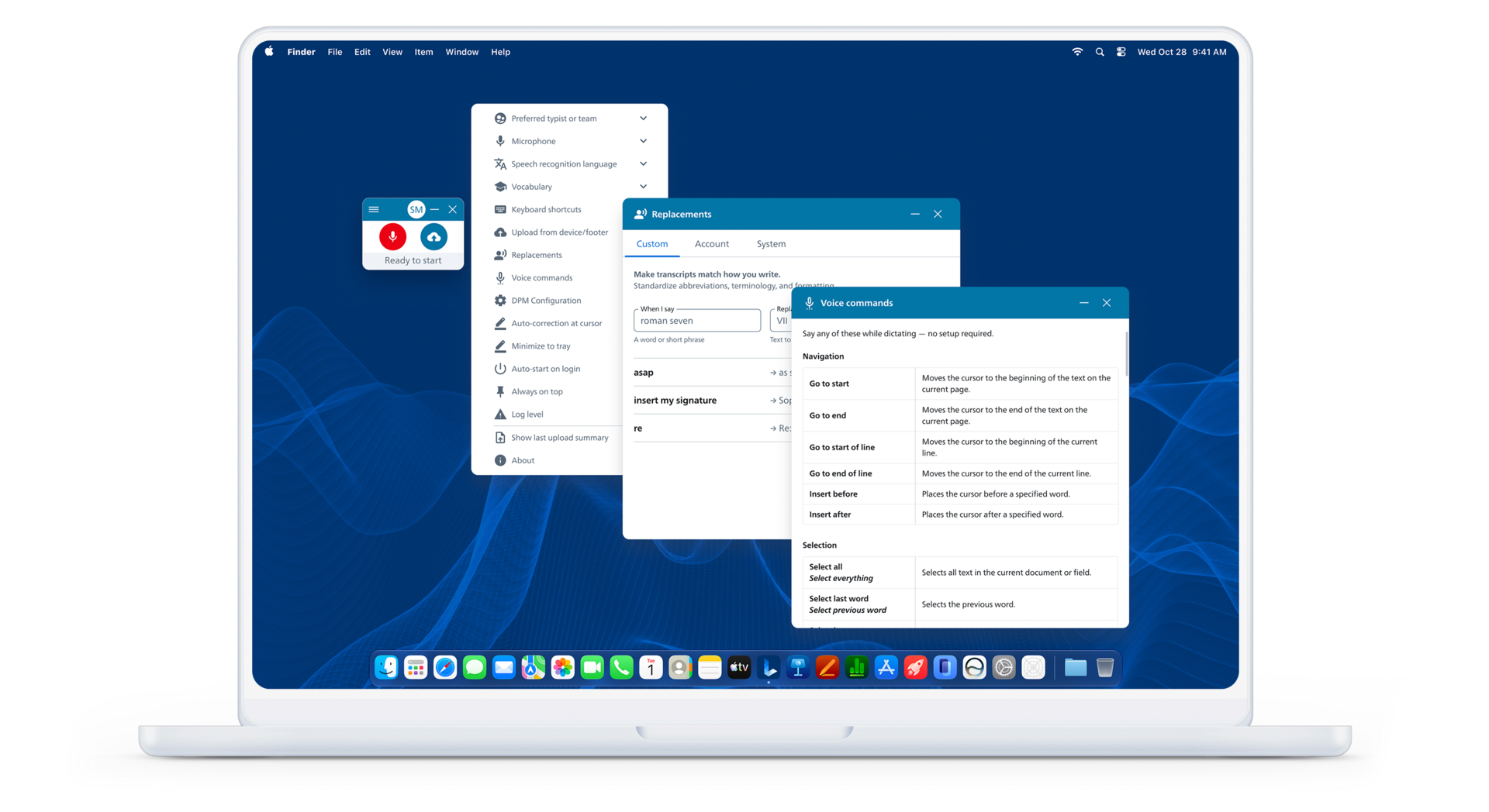 UI image of SpeechLive Legal Direct on a laptop