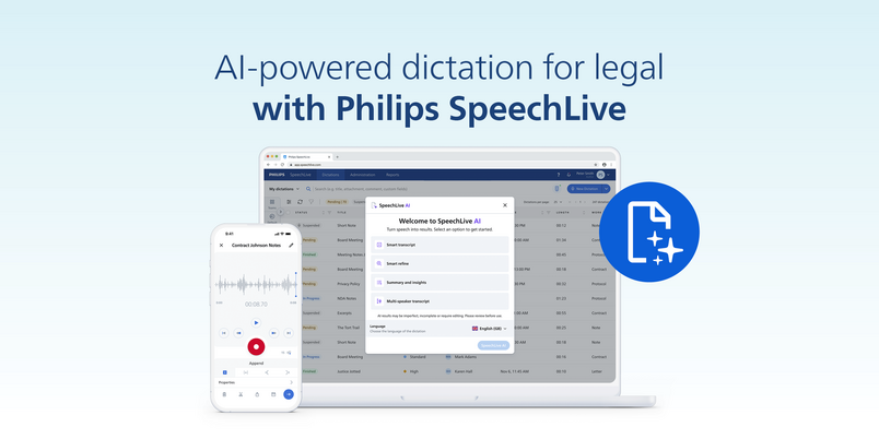 A snapshot of the Philips SpeechLive AI Assistant.