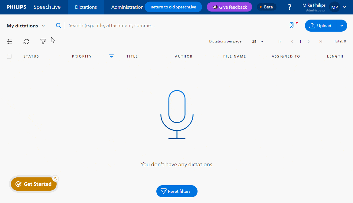 reset-filter-option-dictation-list.gif