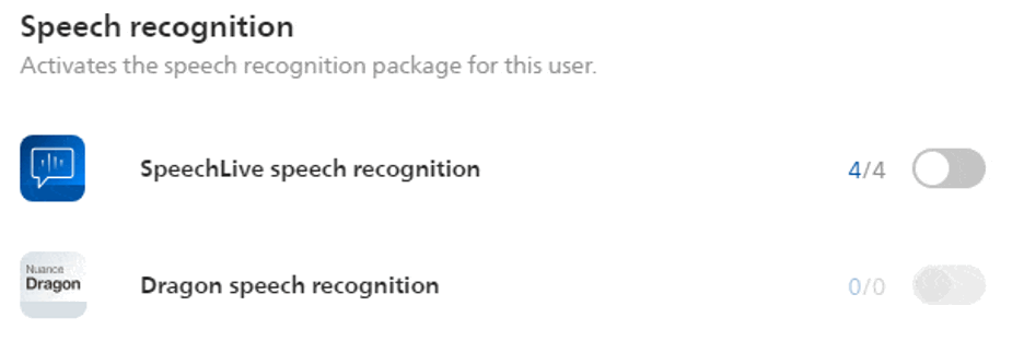 Gif of a screenshot activating speech recognition in SpeechLive